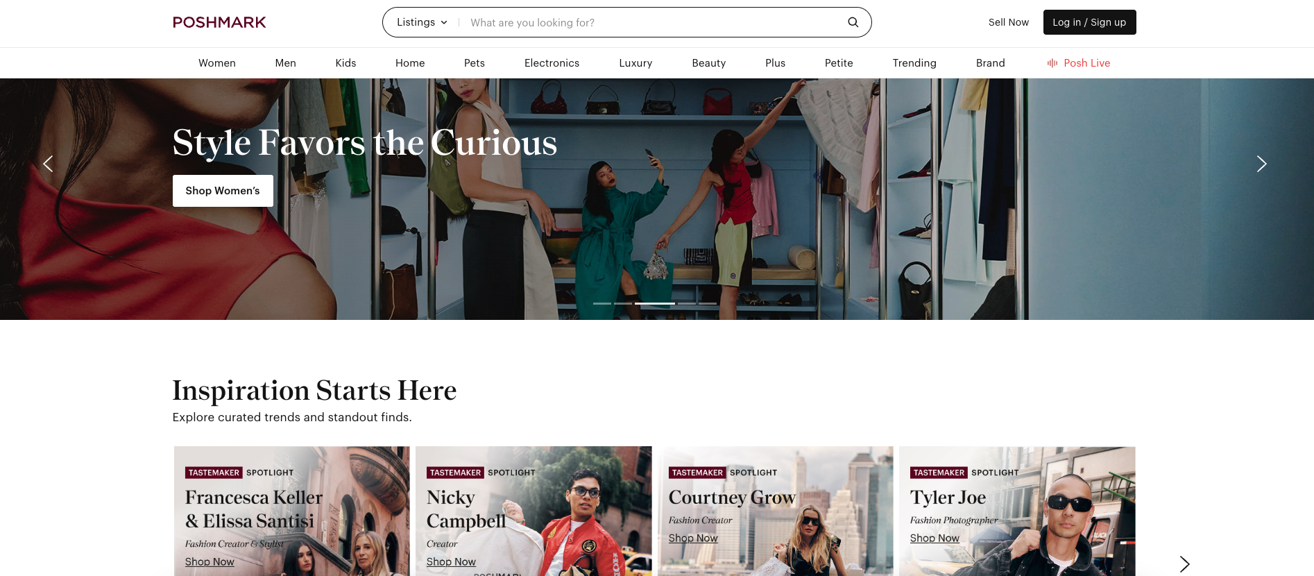 Poshmark Homepage